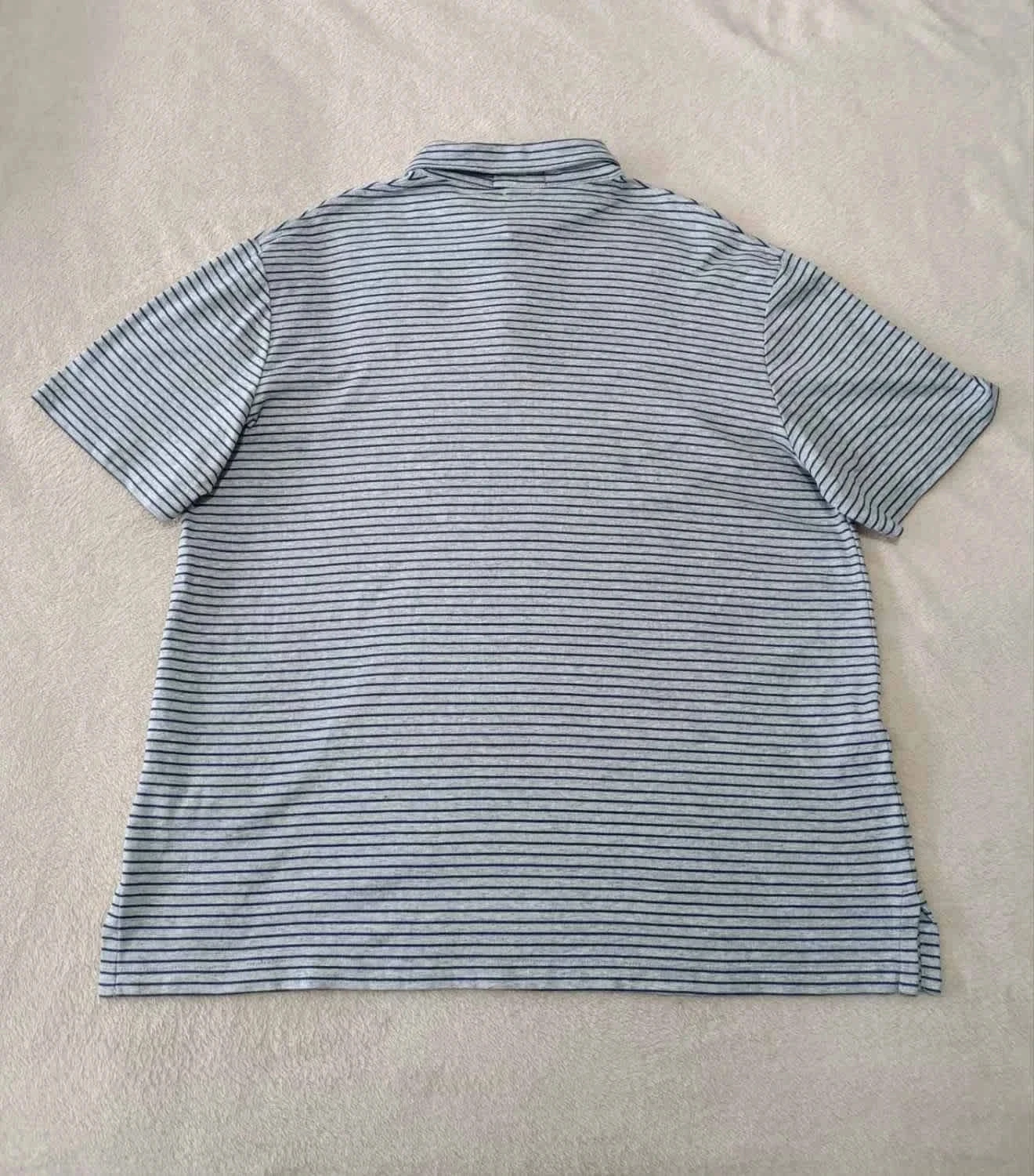 Polo Ralph Lauren gris rayures bleues Taille L – photo 3